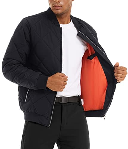 MAGCOMSEN Men's Zip-Up Bomber Jacket