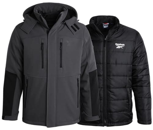 Men's Reebok System Ski Softshell Jacket with Removable Puffer Coat