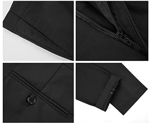 MAGE MALE Men's Slim Fit Floral Tuxedo Suit Jacket & Pants