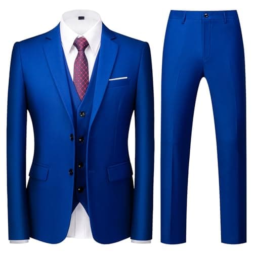 Rogers & Morris Men's 3 Piece Tuxedo Suit for Wedding & Prom