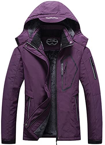 SUOKENI Women's Waterproof Warm Winter Ski Jacket with Hood