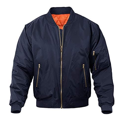 MAGNIVIT Men's Casual Bomber Jacket for Fall and Winter