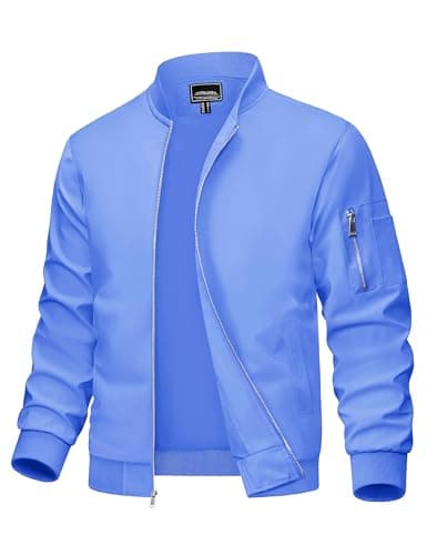 MAGCOMSEN Men's Lightweight Casual Windbreaker Jacket with 5 Pockets