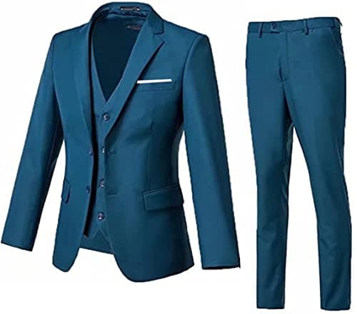 Slim Fit 3-Piece Men's Business Suit for Wedding, Prom, and Business Events