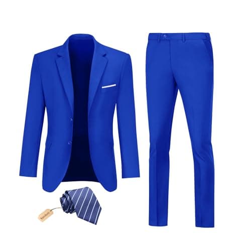 Datysum Men's 2-Piece Prom Tuxedo Suit Set with Tie