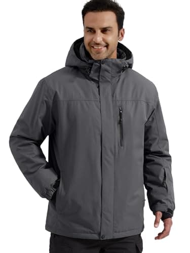 Men's Waterproof Ski Snow Jacket with Hood