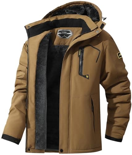Men's Waterproof Ski Jacket - Warm Snow Coat for Hiking and Snowboarding
