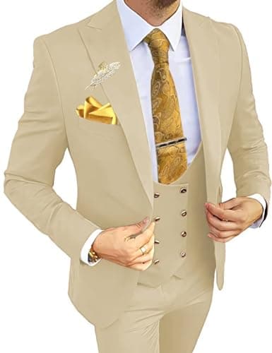Wangyue 3-Piece Slim Fit Suits for Men