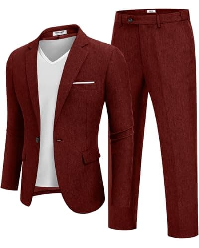 COOFANDY Men's Classic Fit 2-Piece Suit Set for Casual or Business Wear