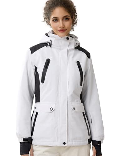 Women's Waterproof Ski Snow Jacket with Fleece Lining