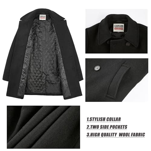 Boys Double Breasted Wool Trench Coat for Winter