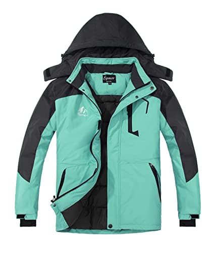 Spmor Women's Waterproof Hooded Ski and Snowboard Jacket for Winter