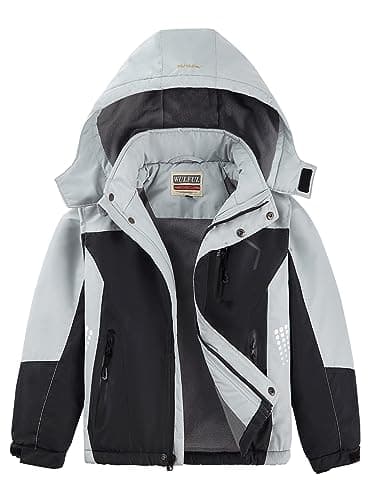 WULFUL Boys' Waterproof Winter Ski Coat with Hood