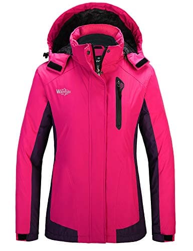 wantdo Women's Waterproof Ski Jacket | Warm Winter Windproof Fleece Rain Coat