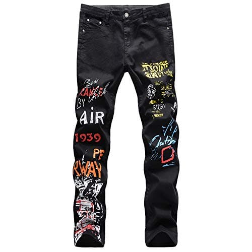 Slim Fit Men's Ripped Stretch Jeans