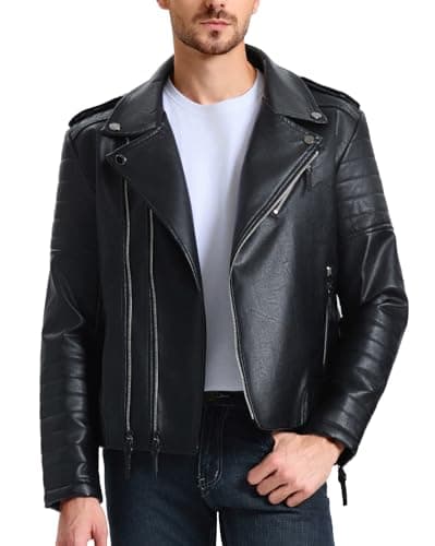 Men's Leather Bomber Jacket