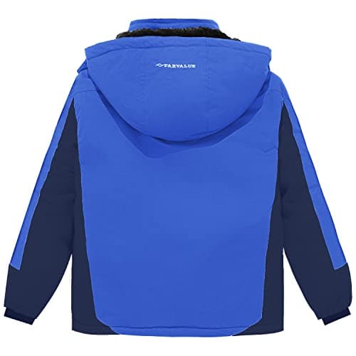 FARVALUE Boys' Waterproof Winter Ski Jacket with Removable Hood