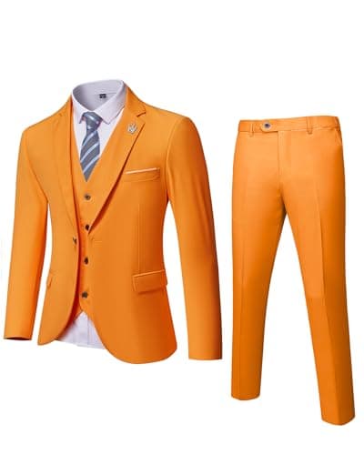 Slim Fit 3-Piece Suit Set for Men: Blazer, Vest, Pants & Tie