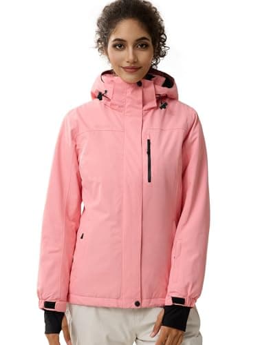 Women's Waterproof Ski Snow Jacket with Fleece Lining