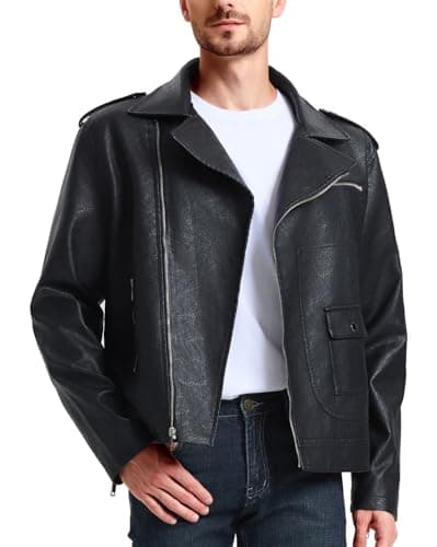 Men's Leather Bomber Jacket