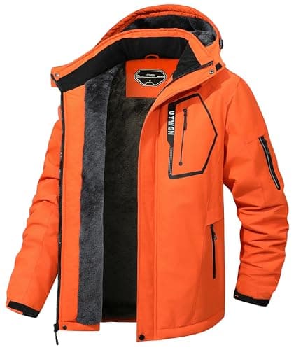 UTWGN Men's Winter Waterproof Ski Jacket Warm Snowboarding Coat
