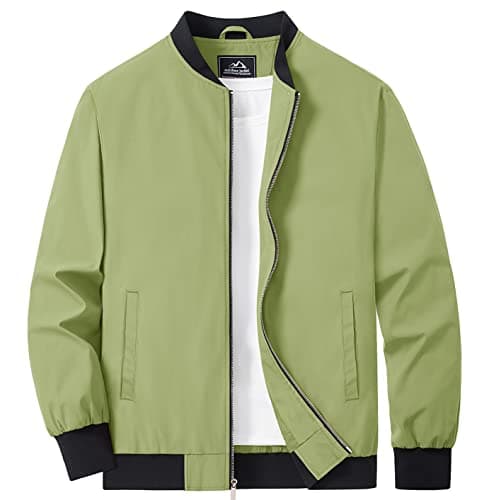 MAGCOMSEN Men's Lightweight Zip Up Windbreaker Coat with Pockets Spring Fall