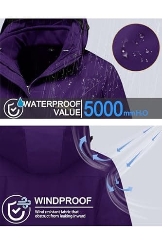 MAGCOMSEN Women's 3-in-1 Winter Snow Ski Jacket