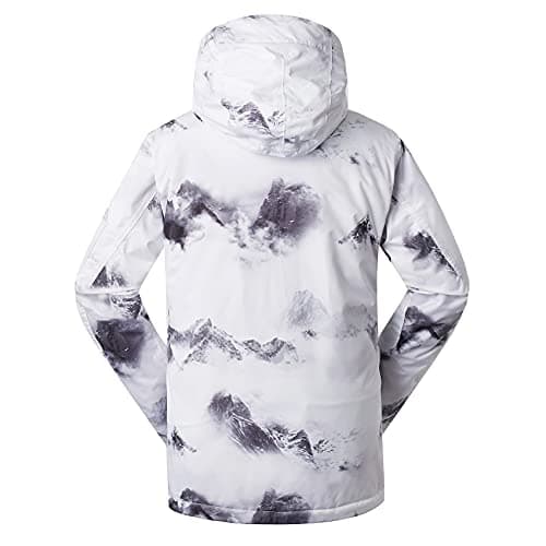 GSOU Men's Waterproof Windproof Insulated Ski Jacket for Snowboarding Winter Sports