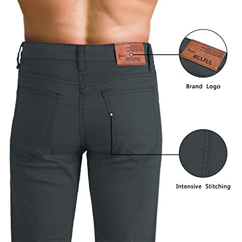 WULFUL Men's Slim Fit Skinny Stretch Denim Pants
