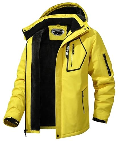 UTWGN Men's Winter Waterproof Ski Jacket Warm Snowboarding Coat