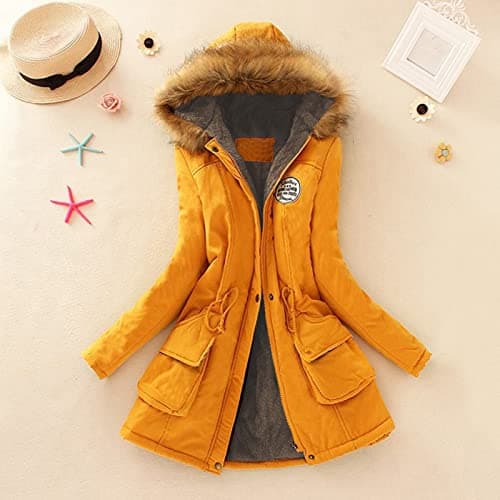 YMADREIG Women's 2023 Trendy Fleece Lined Hooded Winter Coat