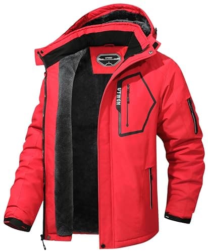 UTWGN Men's Winter Waterproof Ski Jacket Warm Snowboarding Coat