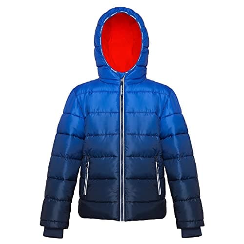 Rokka&Rolla Boys' Heavyweight Fleece Lined Puffer Jacket Winter Warmth