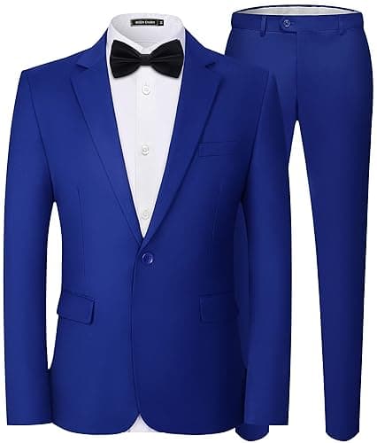 WEEN CHARM Men's Slim Fit 2-Piece Tuxedo Set