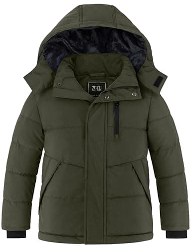 ZSHOW Boys' Warm Waterproof Fleece Snow Coat