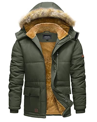 TACVASEN Men's Winter Windproof Hooded Jacket