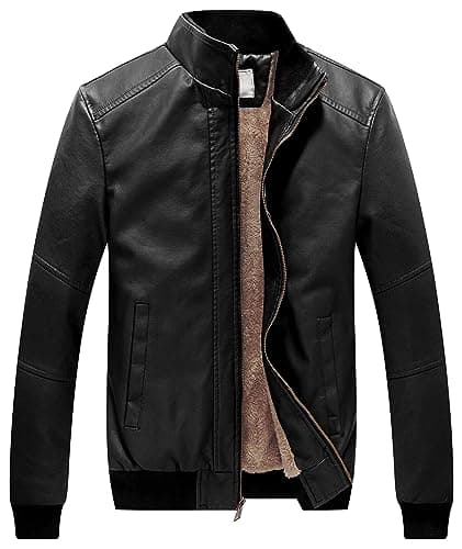 WenVen Men's Stand Collar Fleece Lined Bomber Jacket for Outdoor Winter Wear
| WenVen Men's Stand Collar Fleece Lined Bomber Jacket for Casual Daily Wear
| WenVen Men's Stand Collar Fleece Lined Bomber Jacket for Men with Warmth and Style