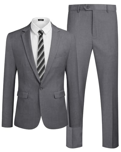 COOFANDY Men's 2-Piece Slim Fit Tuxedo Suit with Blazer Jacket