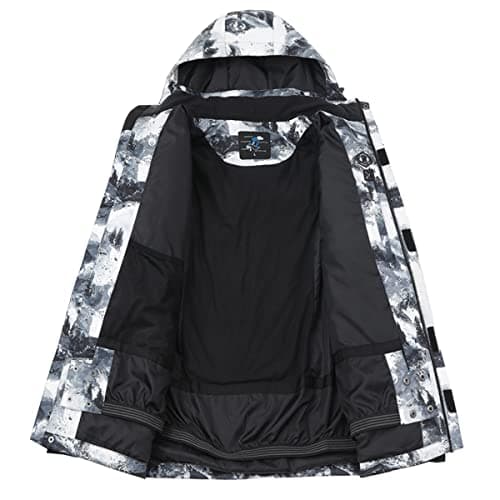 PHIBEE Men's Waterproof Winter Ski Coat Windproof Hooded Jacket