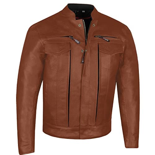 Men's Premium Black Commuter Motorcycle Jacket - CE Armor, Gun Pockets, XL