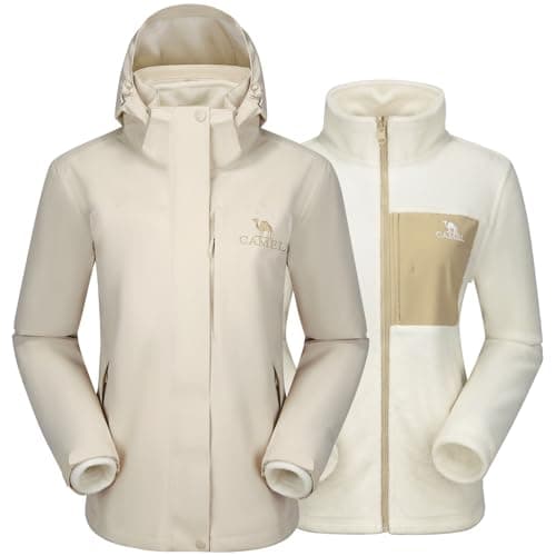 CAMEL Women's 3-in-1 Winter Ski Jacket Waterproof Snow Coat