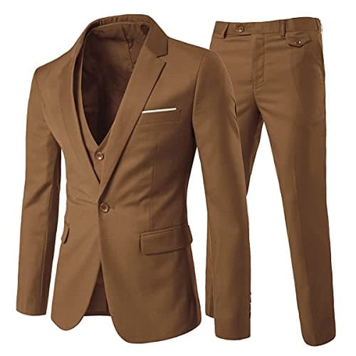 Cloudstyle Men's 3-Piece Slim Fit Formal Suit