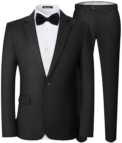 WEEN CHARM Men's Slim Fit 2-Piece Tuxedo Set