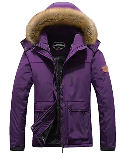 MOERDENG Women's Waterproof Winter Hooded Ski Jacket