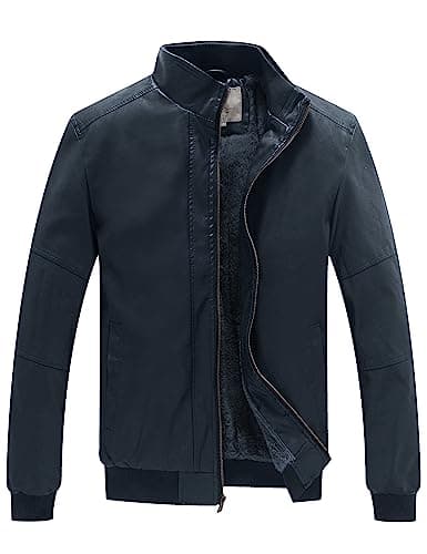WenVen Men's Stand Collar Fleece Lined Bomber Jacket for Outdoor Winter Wear
| WenVen Men's Stand Collar Fleece Lined Bomber Jacket for Casual Daily Wear
| WenVen Men's Stand Collar Fleece Lined Bomber Jacket for Men with Warmth and Style