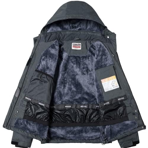 Women's Waterproof Winter Ski Jacket with Detachable Hood
