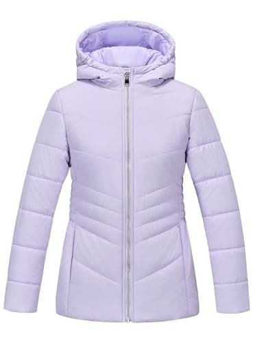 WULFUL Girl's Winter Waterproof Warm Hooded Parka Jacket