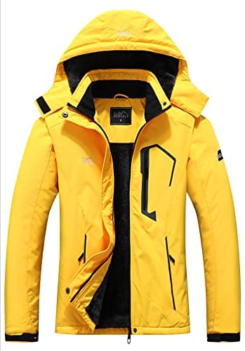Pooluly Women's Ski Jacket Winter Waterproof Windbreaker Hooded Raincoat Snowboarding Jackets