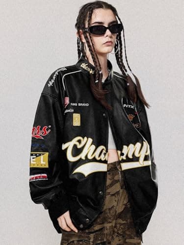 Aelfric Eden Oversized Faux Leather Moto Jacket