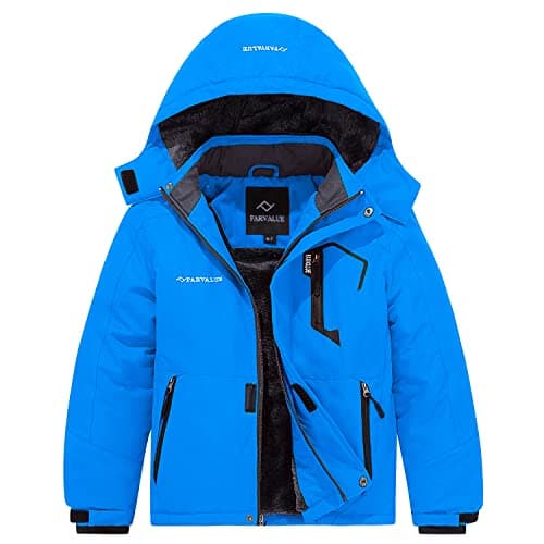 FARVALUE Boys' Waterproof Winter Ski Jacket Windbreaker Coat